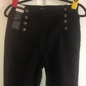 High waisted button up jeans